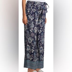 Maternity Romantic Gypsy Wide Leg Pants with Self Tie